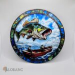 Akrylová závesná dekorácia - Rybár + ryba