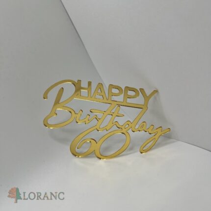 dekorácia na tortu/plastový nápis – Happy Birthday 60
