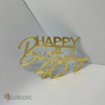 dekorácia na tortu/plastový nápis – Happy Birthday 40