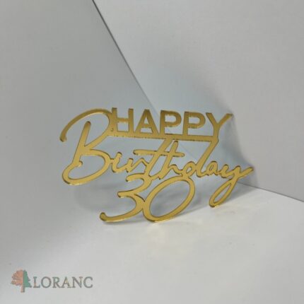 dekorácia na tortu/plastový nápis – Happy Birthday 30