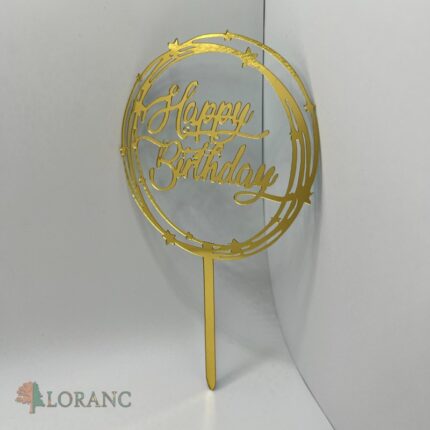 pl.zápich na tortu – Sada – Happy Birthday 08 /zlatá/ 3PACK