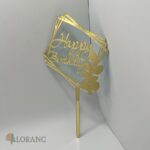 pl.zápich na tortu – Sada – Happy Birthday 09 /zlatá/ 3PACK