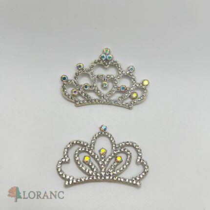 dekorácia na tortu princeznovská mini korunka - štras 2 ks