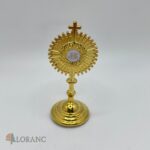 dekorácia na tortu - zlatá monštrancia /prijímanie, birmovka/