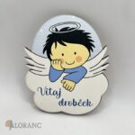 Dekoráciana tortu/magnetka Anjelik - Vitaj drobček 07