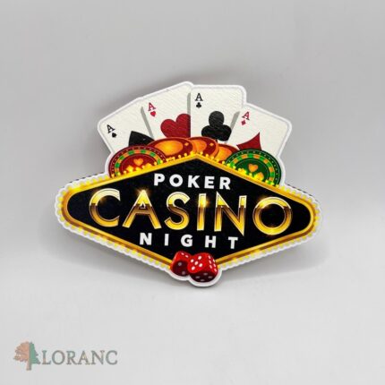 dekorácia na tortu / magnetka - Poker Casino Night