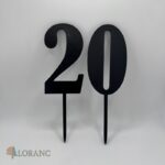 zápich na tortu - číslo 20 /šport/ čierna