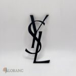 dekorácia na tortu – výrez YSL – Yves Saint Laurent /čierna/