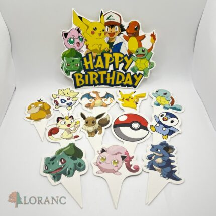 pap. zápich na tortu Happy Birthday – Pokémon 04