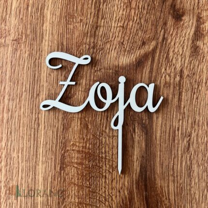 Zápich na tortu s menom Zoja