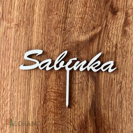 Zápich na tortu s menom Sabínka 01