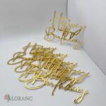 pl.nápis na tortu – Happy Birthday SADA 05 /zlatá/ 5 PACK – Obrázok 2