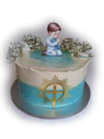 Dekorácia na tortu/magnetka prijímanie – modliaci sa chlapček + kalich + biblia 01 – Obrázok 3