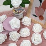 Dekorácia na tortu – kvety – ruža biela 18 – Obrázok 2