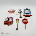 pap. zápich na tortu – Happy Birthday – Vláčik – Lokomotíva Tomáš 02 – Obrázok 5