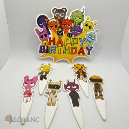 pap. zápich na tortu Happy Birthday – New Sprunki