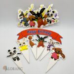 pap. zápich na tortu Happy Birthday /zajačik Bing 02