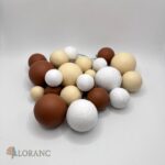 Zápich na tortu /dekorácia guličky/béžové,hnedé,biele/ SADA