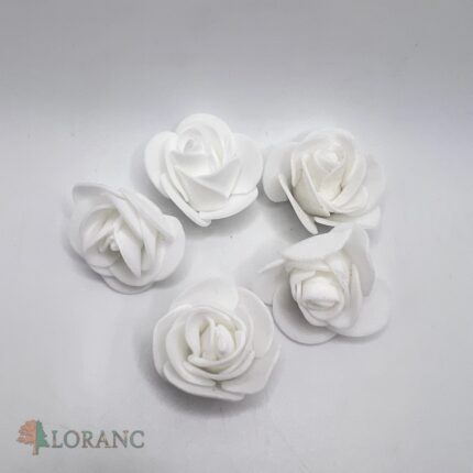 Dekorácia na tortu – kvety – ruža biela 18