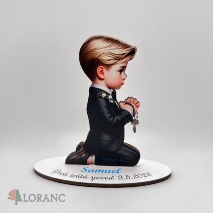 Personalizovaný stojanček – prvá svätá spoveď/ chlapec – typ B