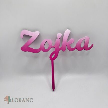 Zápich na tortu s menom Zojka