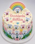 dekorácia na tortu/magnetka - Rozlúčka so škôlkou - mená detičiek v srdiečku 02 – Obrázok 5