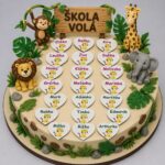 dekorácia na tortu/magnetka - Rozlúčka so škôlkou - mená detičiek v srdiečku 02 – Obrázok 4