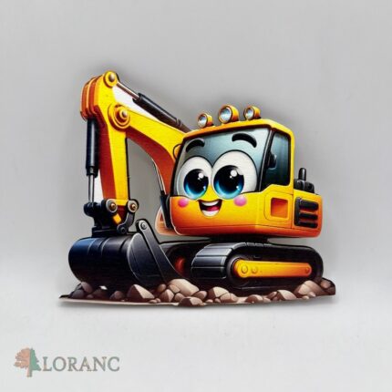 dekorácia na tortu/magnetka - pásový hydraulický Bager 04