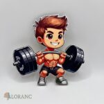 dekorácia na tortu/magnetka – Fitnes - Kulturista/Vzpierač