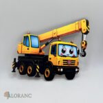 dekorácia na tortu/magnetka – Autožeriav