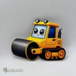 dekorácia na tortu/magnetka – Cestný valec 02