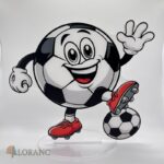 Akrylová stojaca dekorácia – Futbalová lopta
