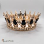 Dekorácia na tortu – Princeznovská korunka /zlatá+čierna/ 12 – Obrázok 2