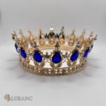 Dekorácia na tortu – Princeznovská korunka /zlatá+modrá/ 13 – Obrázok 2