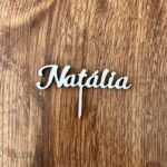 Drevený zápich na tortu s menom Natália /mini/