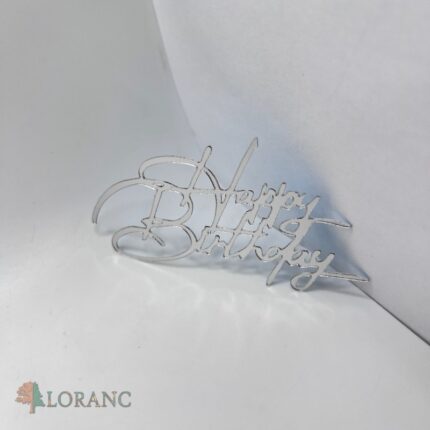 pl.nápis – Happy Birthday /Strieborná 13/