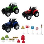 dekorácia na tortu - traktor + dopravné značky