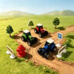 dekorácia na tortu - traktor + dopravné značky – Obrázok 4