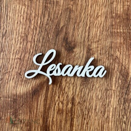 Drevený výrez meno Lesanka