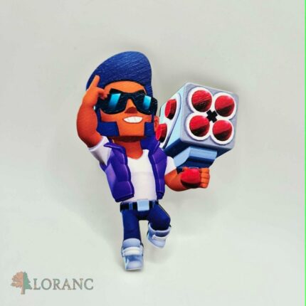 dekorácia na tortu/magnetka – BRAWL STARS – BROCK