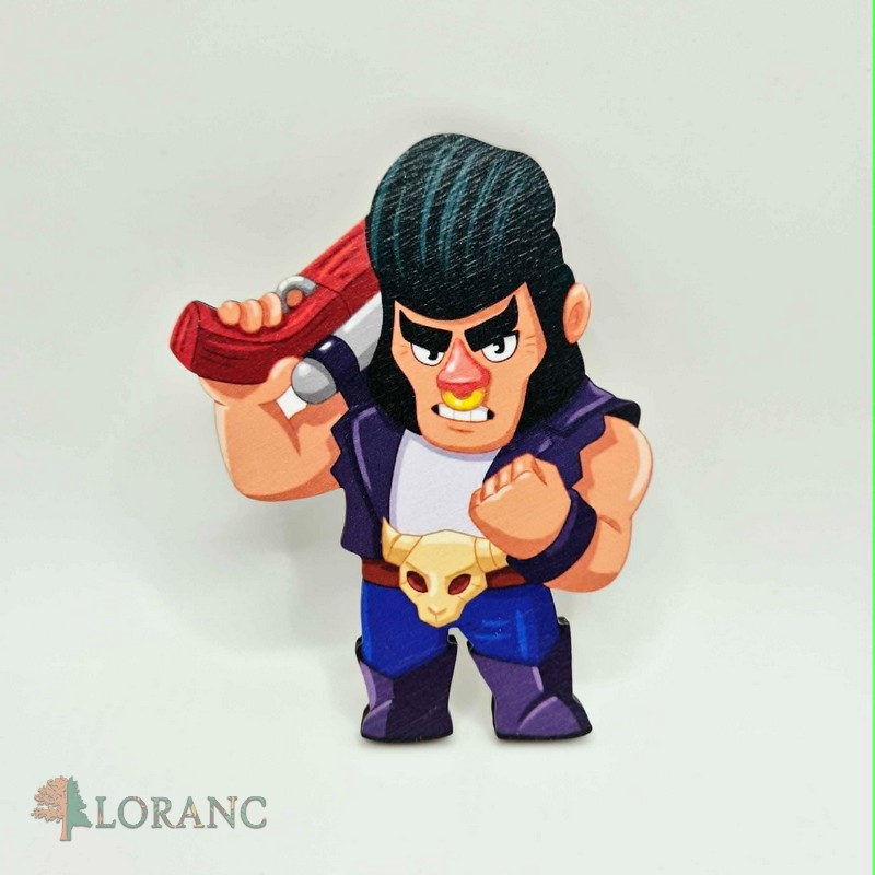 466977d7-101e-4532-98f0-c4e21792c4dd dekorácia na tortu/magnetka - BRAWL STARS - BULL – Obrázok 1