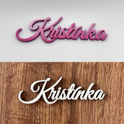 Drevený výrez meno Kristínka