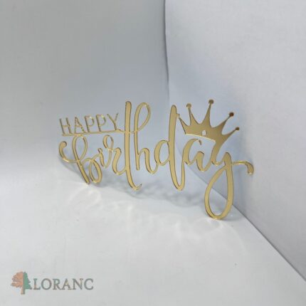 pl.nápis na tortu – Happy Birthday /Zlatá 32/
