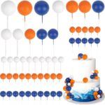 Dekorácia na tortu – Guličky SADA 201 /biela,modrá,oranžová/