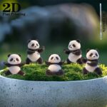 Akrylový zápich na tortu - Panda – Obrázok 2