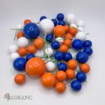 Dekorácia na tortu – Guličky SADA 201 /biela,modrá,oranžová/ – Obrázok 3