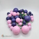 Dekorácia na tortu – Guličky SADA 34 /ružové,fialové/