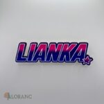 dekorácia na tortu/magnetka – meno v štýle Huntrix/K-POP – Lianka