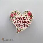 Magnetka – Srdiečko BABKA a DEDKO Ľúbim Vás