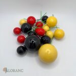Dekorácia na tortu – Guličky SADA 207 /čierne,červené,žlté/ – Obrázok 2